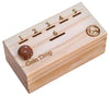 T one woods coin drop game for kids/mature-themed with dice and wooden box | penny game for family fun coin drop | coin drop game for family and friends (Design-1)