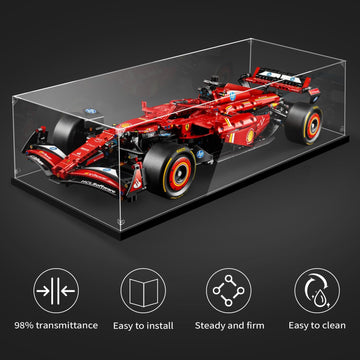Lilikaka Acrylic Display Case For Lego 42207 Ferrari Sf-24 F1, 10292 Friends Apartments, 42141 Mclaren F1 Or 42171 Mercedes-Amg