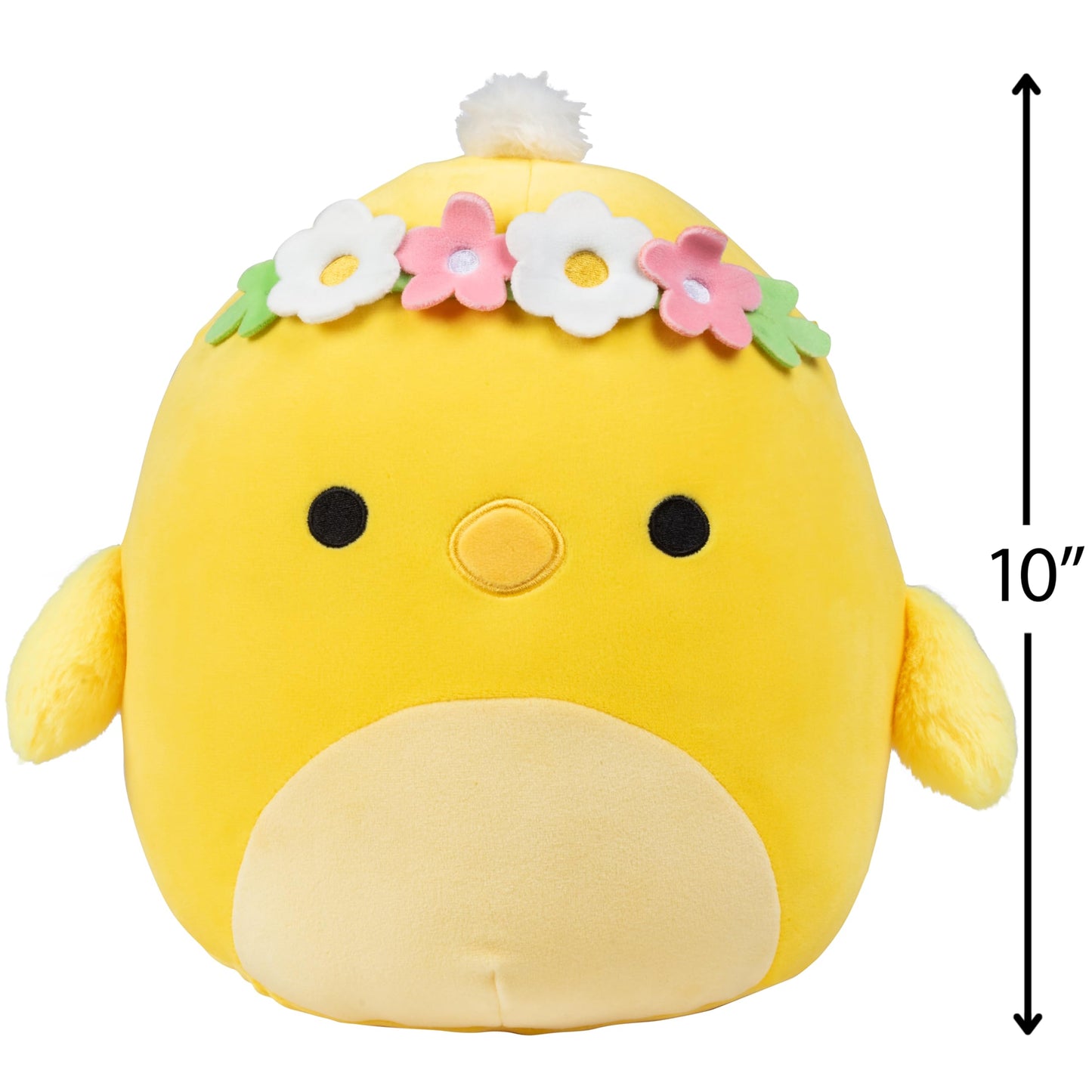 Squishmallows 10-Inch Triston The Chick With Flower Crown - Official Jazwares Plush - Collectible Cute Soft & Squishy Stuffed An