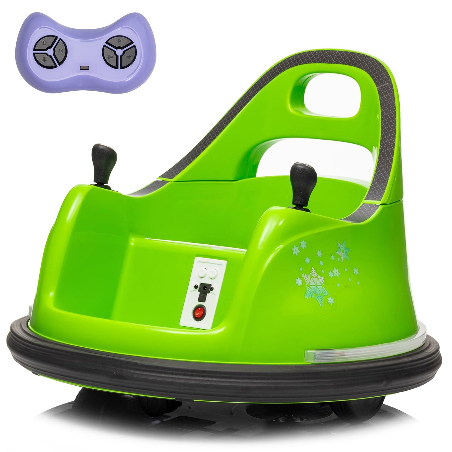 Luibas 12V Electric Ride On Bumper Car, Baby Bumping Toy Car Gifts - Electric Vehicle W/Remote Control, Music, Bright Led Lights