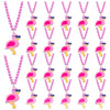KeeStar 24 Pack Flamingo Necklace Party Favors for Summer Hawaiian Tropical Luau Party, Animal Themed Baby Shower, Birthday, Sch
