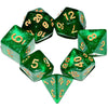 Galaxy Dice Set| Green DND Dice Set for Board Game