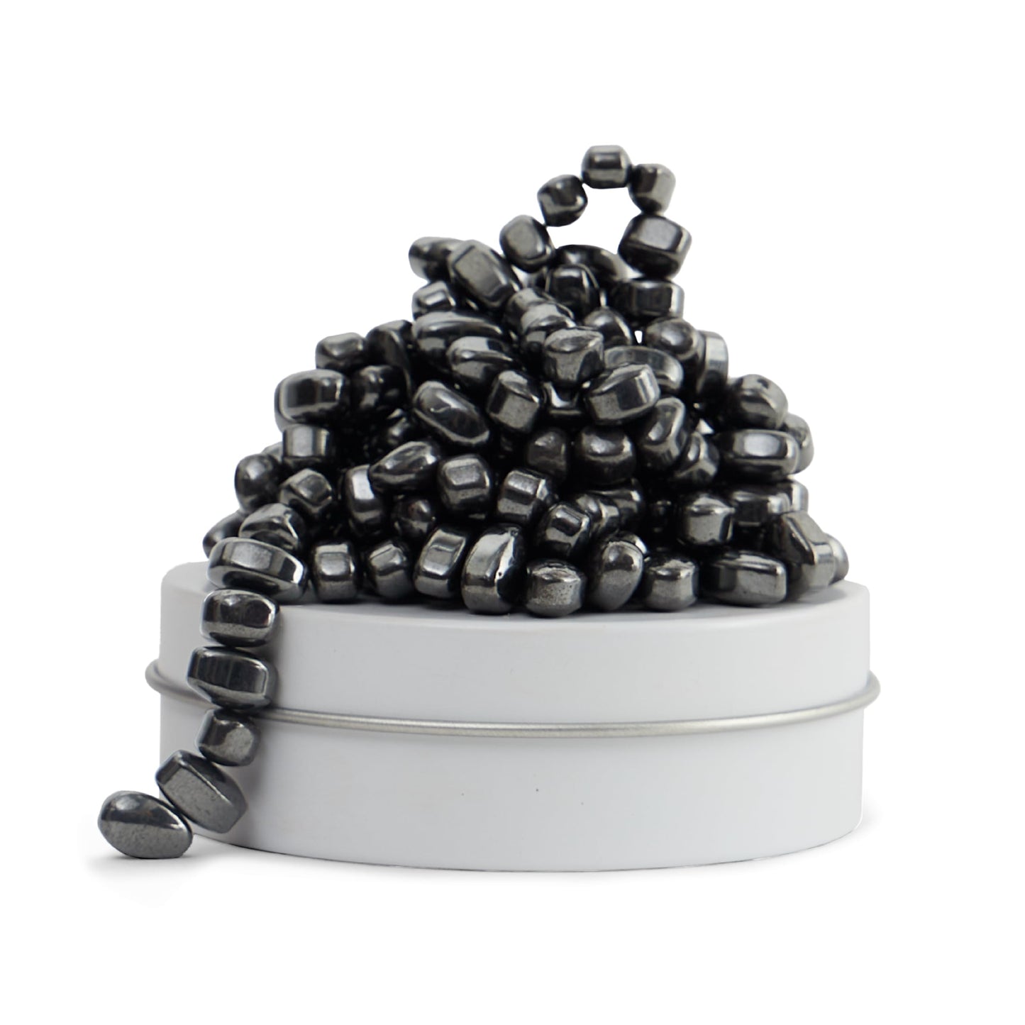 Speks Crags Ferrite Putty, 150+ Ferrite Stones In A Tin, Fidget Toy For Adults & Teens 14+, Desk Toy For Office, Holiday Stocking Stuffer, Stress Relief Present | White, Small