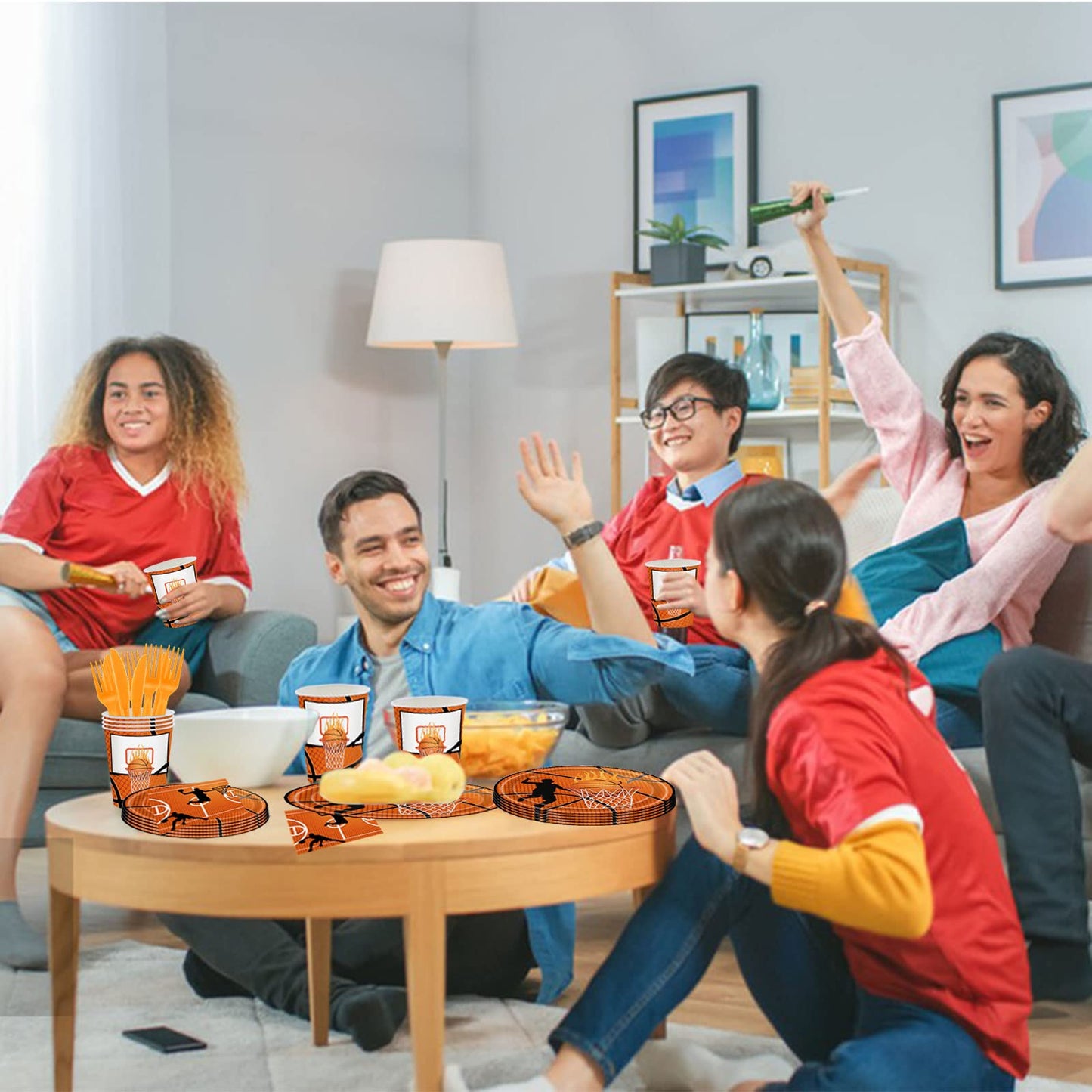 Basketball Party Tableware Set Serve 24 Guests Basketball Birthday Party Supplies Basketball Party Decorations Basketball Plates