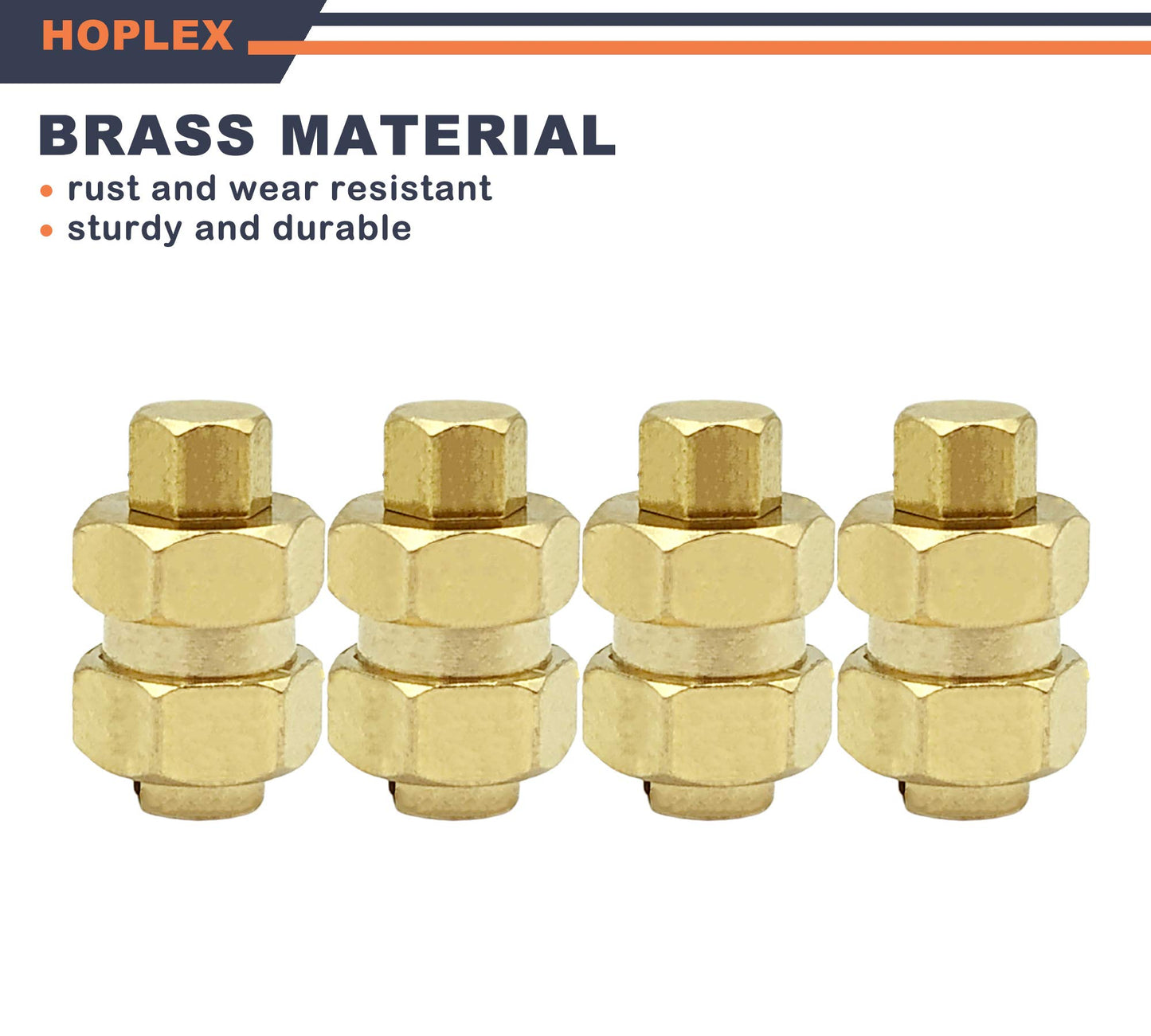 HOPLEX Brass 7mm RC Wheel Hex Hub Spacer with 9.5mm Offset Extension 4Pcs Hex Drive Adapter for AXIAL SCX24 Upgrades Accessories