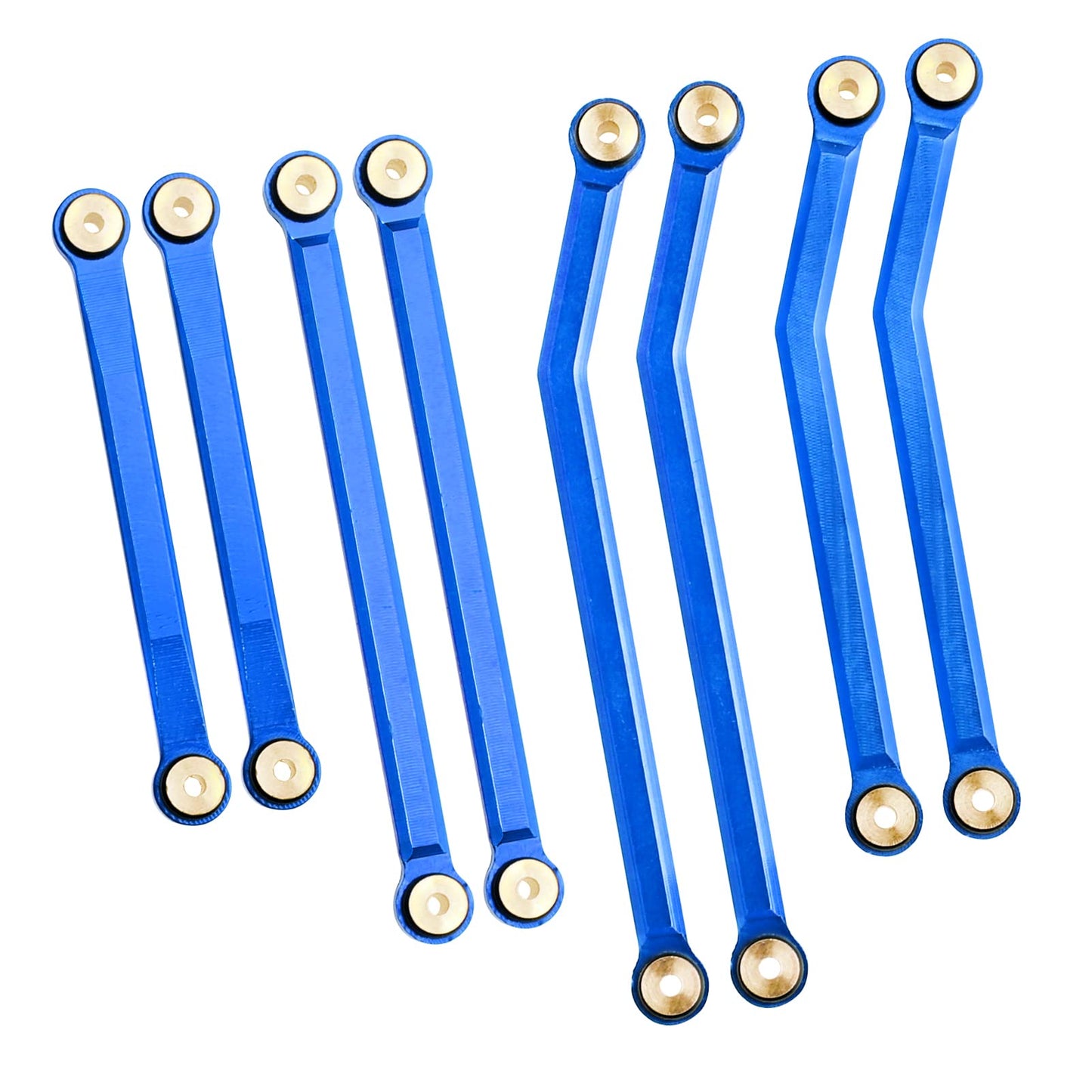 GoHobby High Clearance Steering Links Set for Axial SCX24 C10 AXI00001 Wrangler JLU AXI00002, 8PCS (Blue)