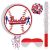 Baseball Piata for Birthday Party Softball Piata with Stick, Blindfold, Confetti for Adults Birthday Baby Shower Sports Party Su