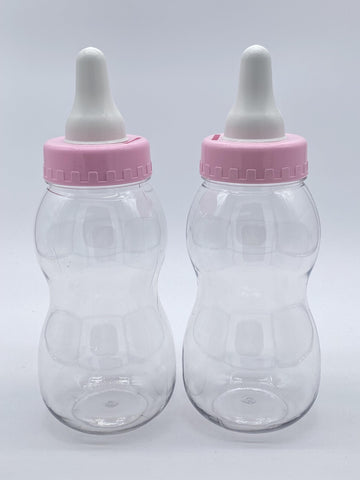 Paradise Beach Piggy Bank Funny Coin Bank Transparent PVC Piggy Bank for Boys Girls (Size 28.2 x 10.5 x 10.5cm) 2pcs (Pink)