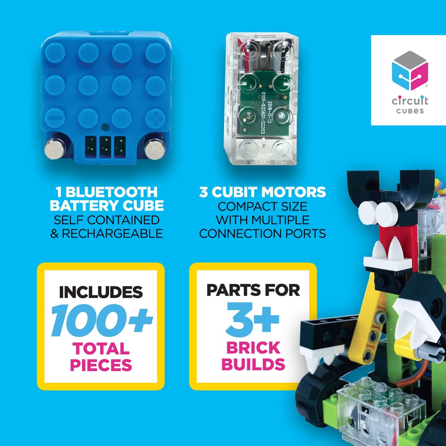 Circuit Cubes Monster Maker Kit – Remote Control Robotics Kit - Stem Learning Toy For Kids Age 8 And Up