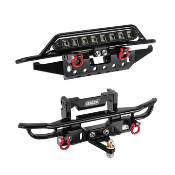 Injora Front&Rear Tube Bumper Metal Bumper Set For Trx4M Bronco Upgrade 1/18 Rc Crawler