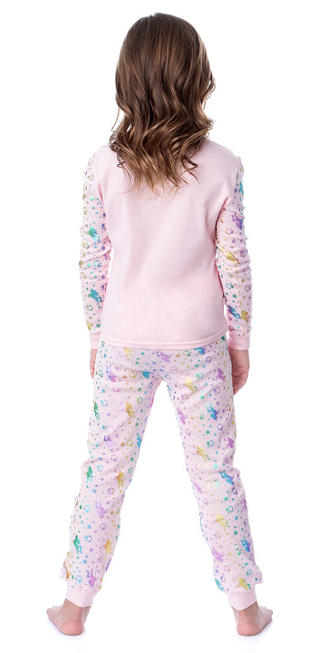 Intimo Mattel Girls' Barbie Dream Team Unicorn Best Friend Sleep Pajama Set (4)