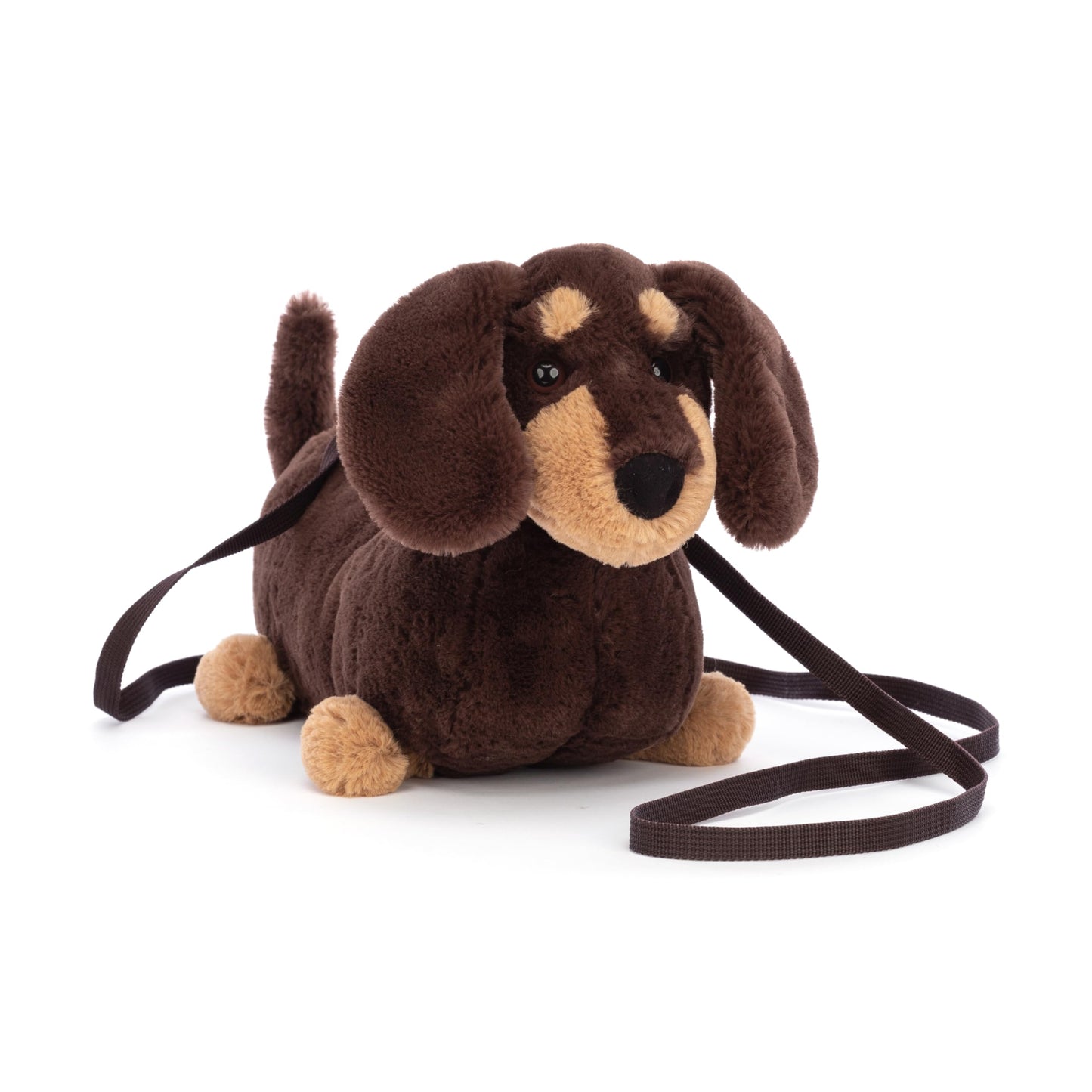 Jellycat Otto Sausage Dog Plush Bag, 8.5 Inches - Crossbody And Shoulder Purse - Fun And Unique Handbag
