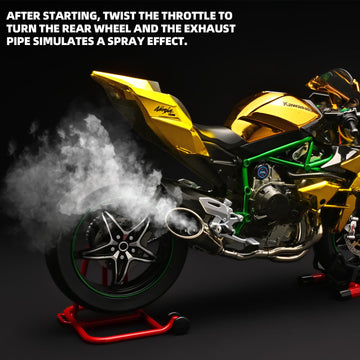 Rzape Die Cast Motorcycle 1:6 Scale For Kawasaki H2R Motorcycle Alloy Racing Motorcycles Model Power Kawasaki Ninja H2R Toy Moto
