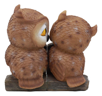 Ebros Romantic Kissing Love Owl Couple Decor Statue 2 Piece Set Decorative Figurine Valentines Birds Pair Of Owls Holding Heart Shaped Sign Saying Owlways 4Ever
