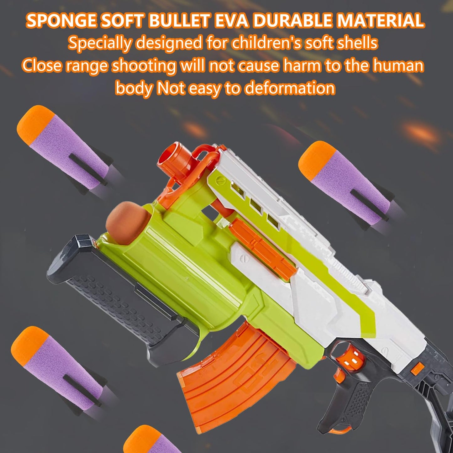 BOROLA 10 Pcs Missile Filled Foam Rocket Launcher Compatible for Nerf N-Strike advanced Series(Purple)