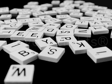 Cleverdelights 100 Wood Letter Tiles - White Color - Complete Set - Game Replacement Crafts Weddings Scrapbooking