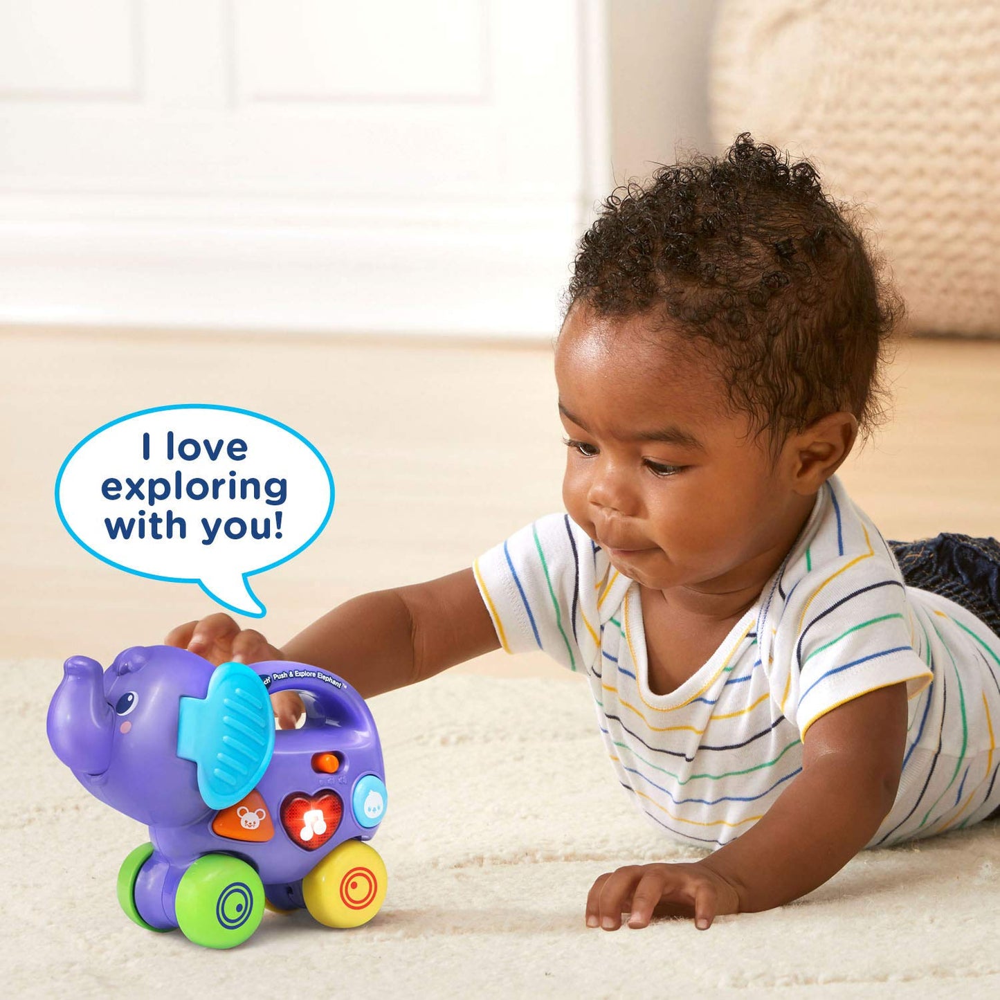 Vtech Push And Explore Elephant, Purple