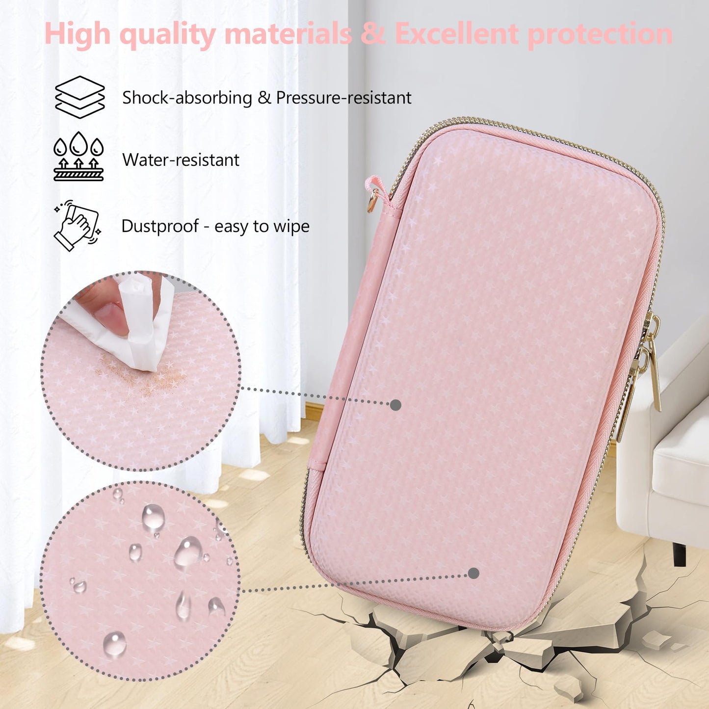 Supmay Carrying Case Compatible with WELLSTG Handheld Game for Kids -Preloaded 220 Retro Video Games, Portable Gaming Player Sto