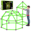 V-Opitos 140 Pack Glow in The Dart Fort Building Kits for Kids Age 4 5 6 7 8+ Years Old STEM Building Toys for DIY Castles Tunnels Ideal Christmas Birthday Gifts for Boys & Girls