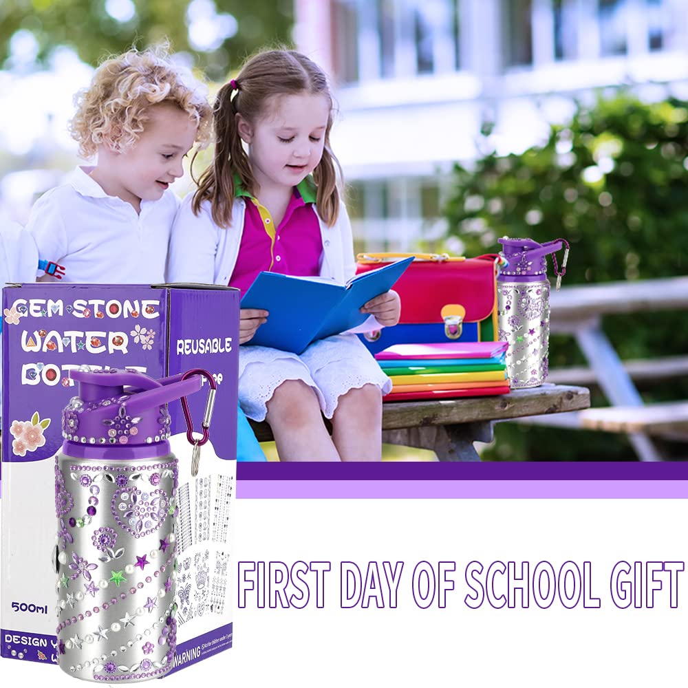 Gifts For Girls, Decorate Your Own Water Bottles With Gem Art Stickers, Personalize Birthday Gifts For Girls, Arts And Crafts Ki