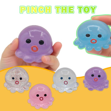 5 Pcs Taba Octopus Squishy for Kids mature-themeds Big Squid Squishy Toys for Stress Relief Super Soft Squeeze Fidget Toys