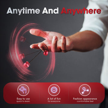 Begleri Fidget Beads - Worry Fidget Beads Spin & Bump - Made Of Aluminum Alloy - Creates A Bit Of Magic For You (Ufo-Yellow&Gree