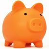Cute Piggy Bank For Sbrvaniy Pig Money Bank Coin Bank For Boys And Girls My First Unbreakable Money Bank Large Size Decoration Savings Christmas, Halloween, Birthday Gift (Orange)