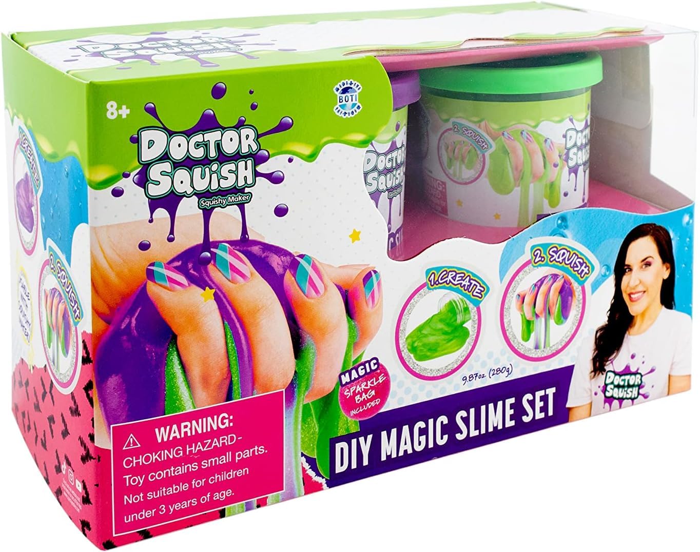 Doctor Squish Diy Magic Slime Set - Green And Purple - 1 Ct (Pack Of 1)
