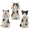 Veronese Design 3 3/4 Inch Black And White Kittens Hear Speak See No Evil Resin Figurine Miniature