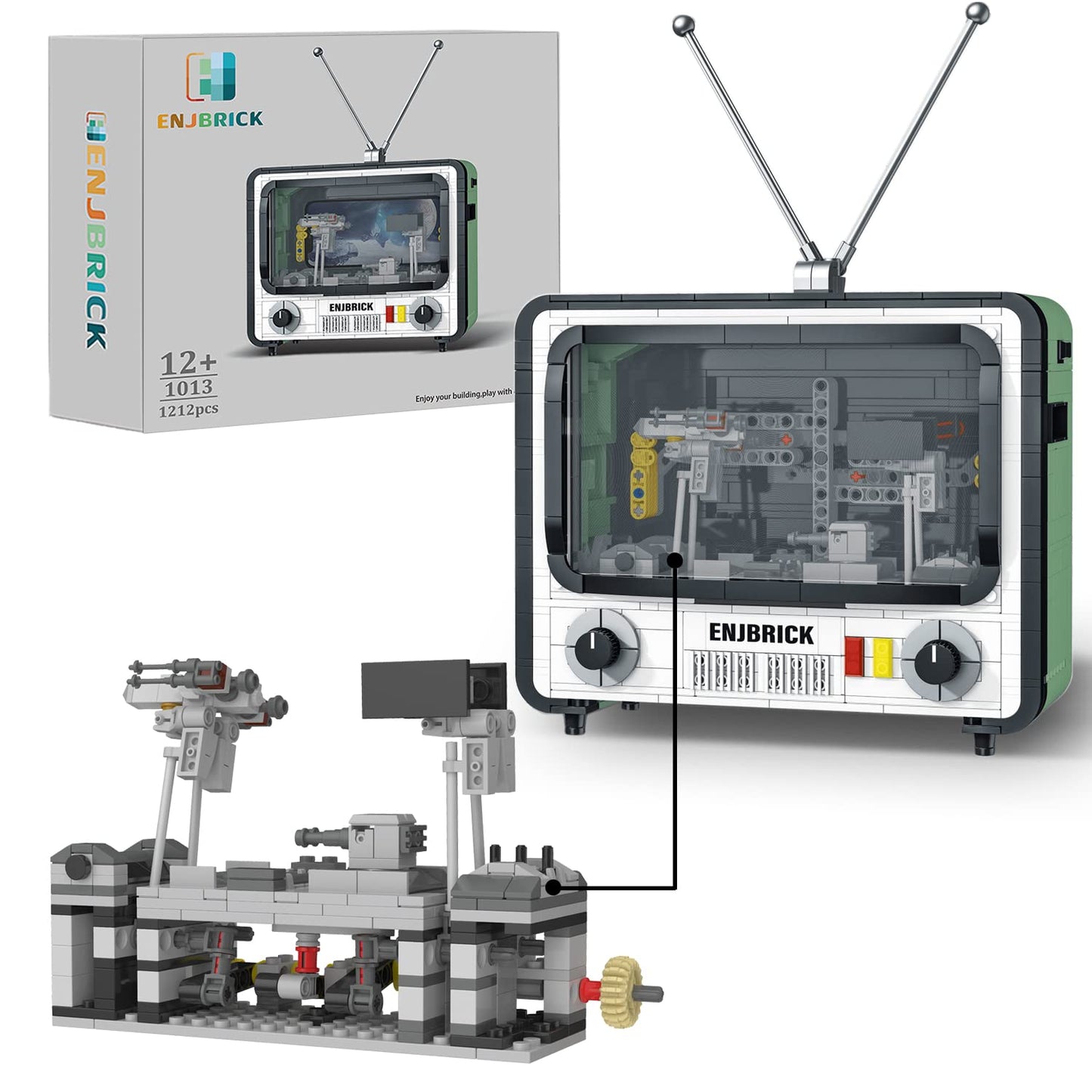 Ideas Retro Tv Building Set Compatible With Lego For Adults,Christmas Toys For Boys And Girls 8-14Years 1212 Pcs