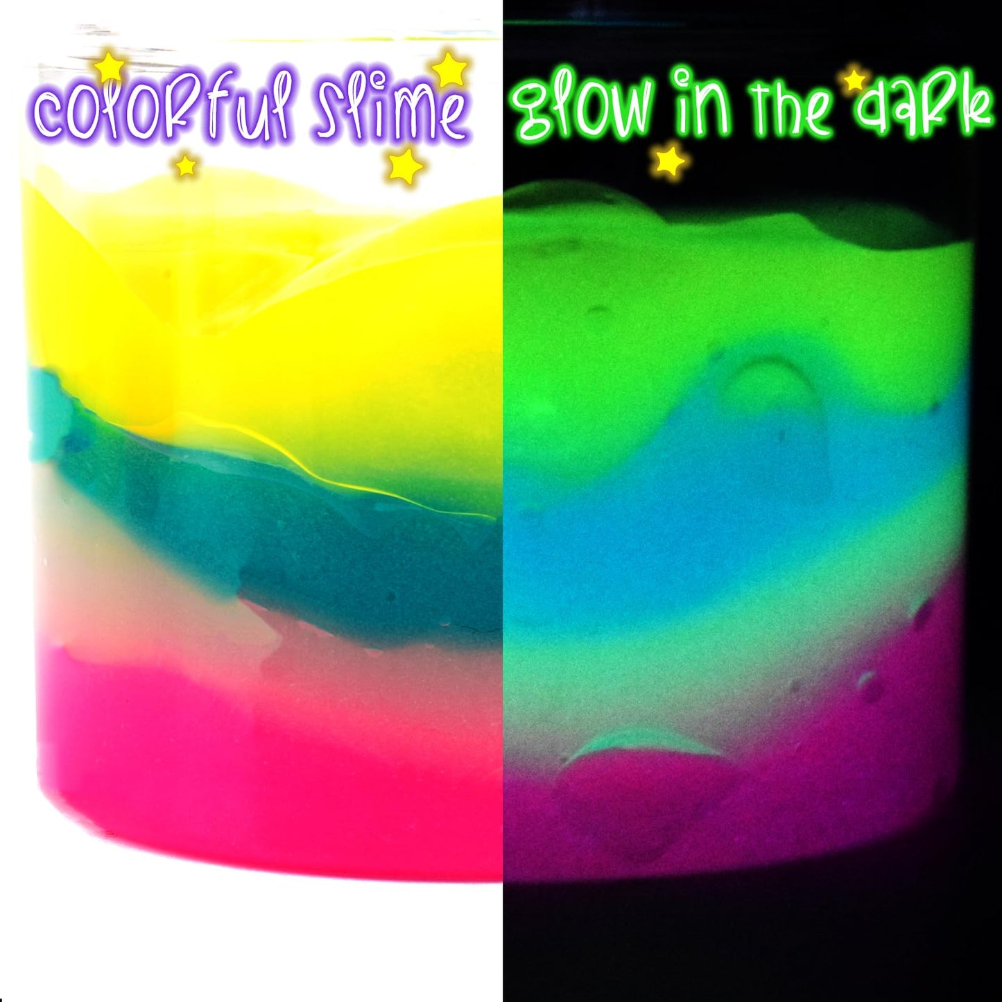 Tonlead 12 Pack Galaxy Slime Kit - Glow in The Dark DIY Slime Set for Kids, Stress Relief Party Favors, Model N001