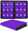 enhanced 9-Pocket Zippered Trading Card Binder 540 Pockets Double-Sided Side-Loading Card Organizer Album PU Leather Card Holder Protector for MTG TCG Sports Cards (Purple)
