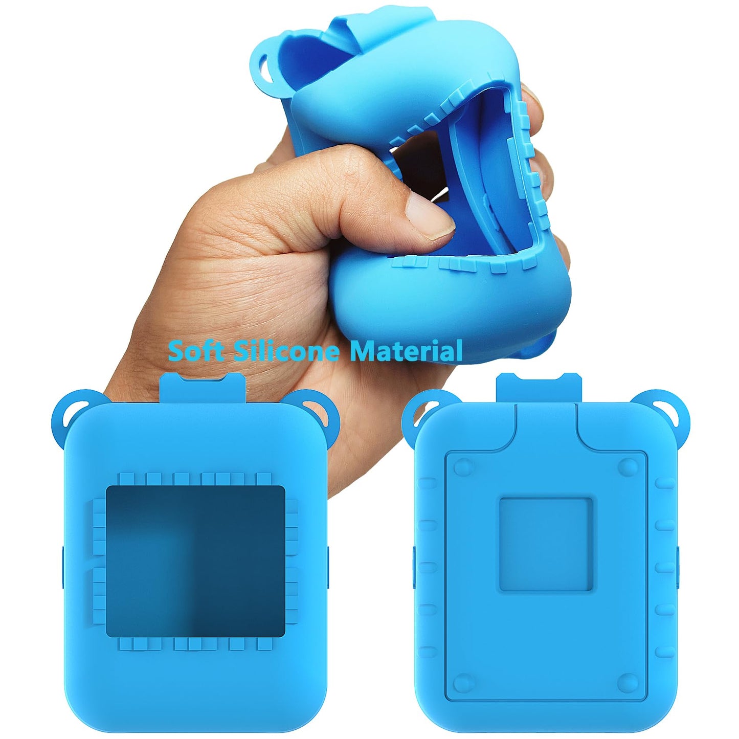 Silicone Case For Bitzee Original Interactive Toy Digital Pet With 15 Animals, Protective Skin Cover For Bitzee Original Virtual Electronic Digital Pet Accessories(Case For Bitzee Orginal) (Blue)