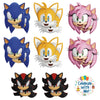 Unique Sonic The Hedgehog Party Masks 16 Assorted Paper Masks With Celebrate With Me Sticker | Sonic Birthday Party Supplies For