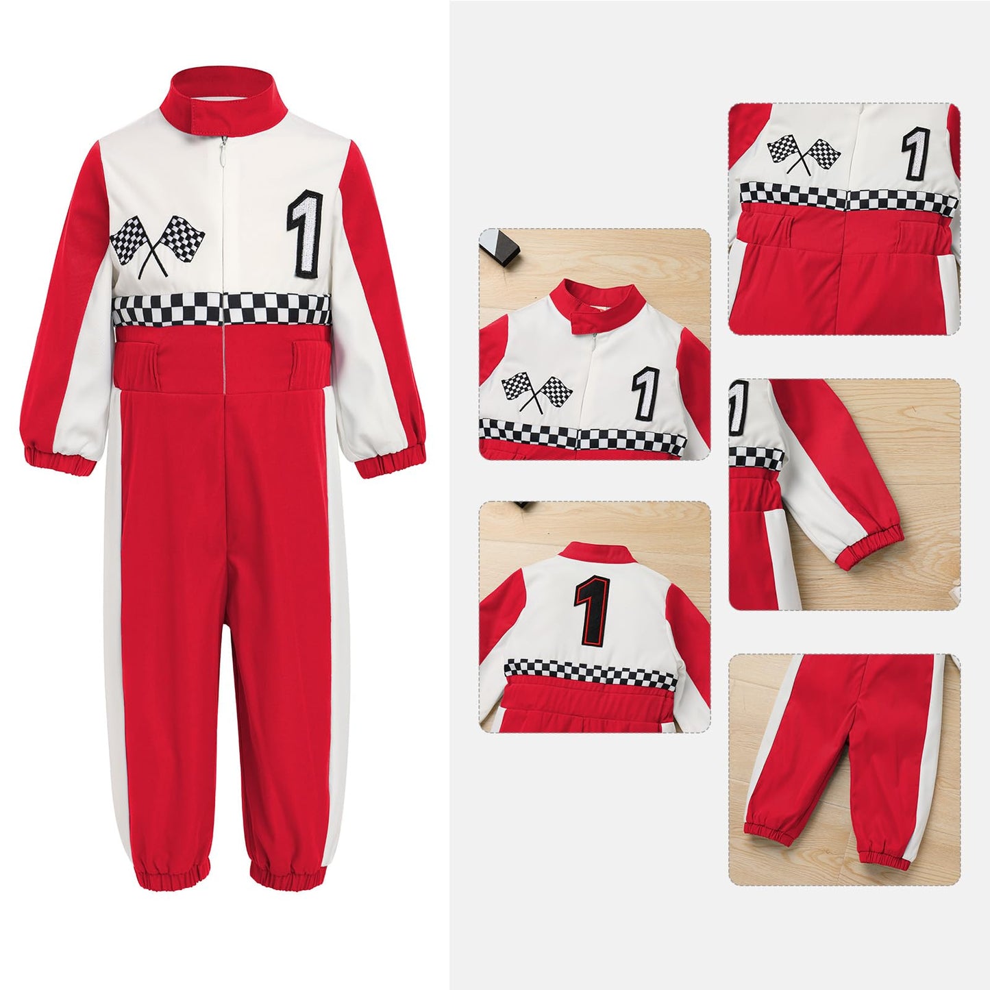 Imekis First Birthday Outfit Boy: Race Car Themed 1St Birthday Outfit Girl One Year Old Cake Smash Outfits Toddler Baby Fall Winter Long Sleeve Jumpsuit Construction Party Photoshoot Red 1 9-12 Months