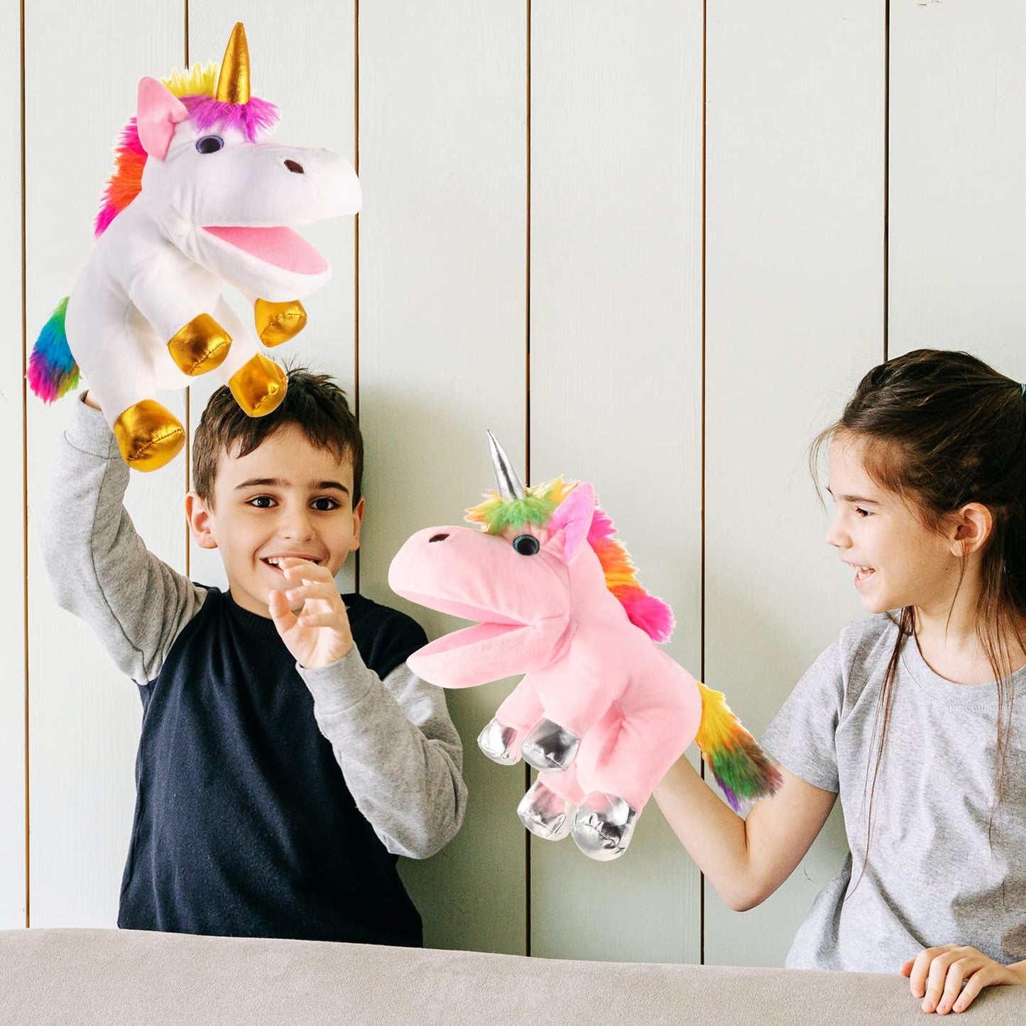Animal Hand Puppets 10-13 Inch Giant Plush Safari Jungle Animals Hand Puppet Toys Role-Play Toy Puppets For Kids Storytelling Imaginative Pretend Play Teaching Preschool(Safari Jungle Animal)