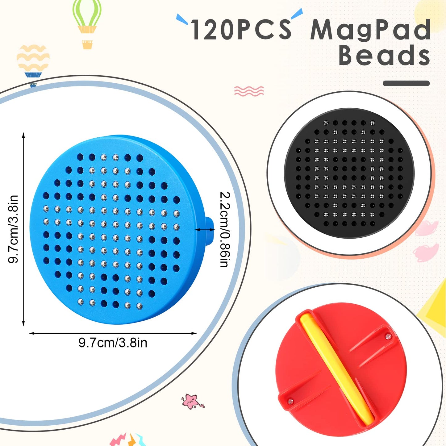 Epakh 3 Pack Magnetic Drawing Board for Kids Magnet Toys for Toddlers Airplane Travel Road Trip Car Trip Essentials for Kids Gif
