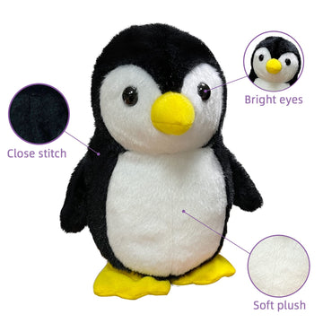YH YUHUNG Walking Penguin Plush Toy Repeats What You Say with Clear Voice Talking Penguin Stuffed Animal Repeating Toy Animal fo