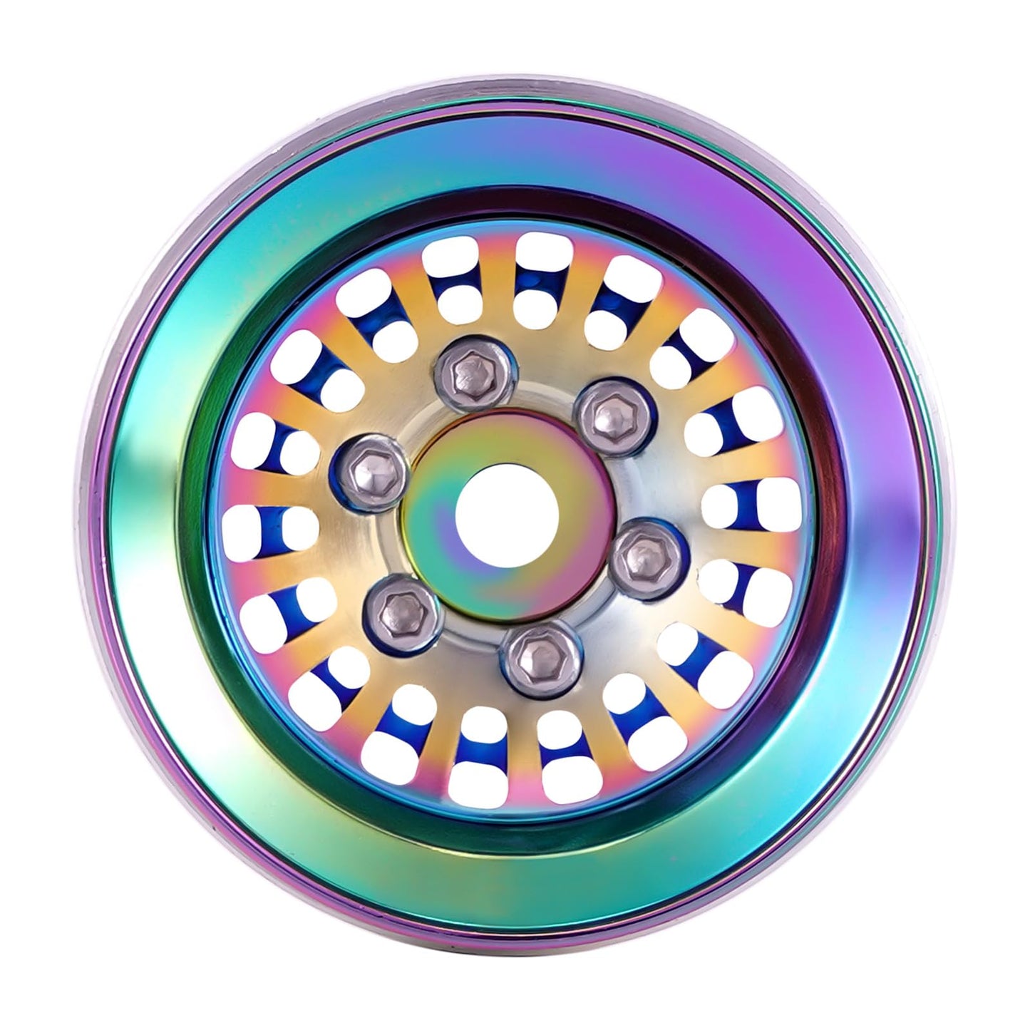 INJORA CNC Aluminium 1.0'' Beadlock Wheel Rim for 1/18 1/24 RC Crawler (Full Color)