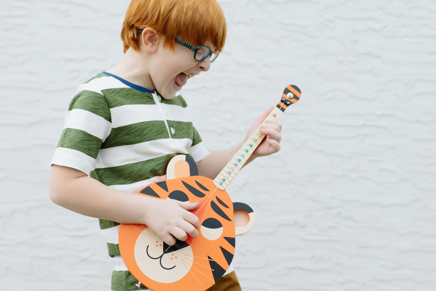 Tinkertar - Tiger Guitar - The Easiest Way To Start And Learn Guitar - 1 Stringed Toy Instrument For Kids Perfect Intro To Music