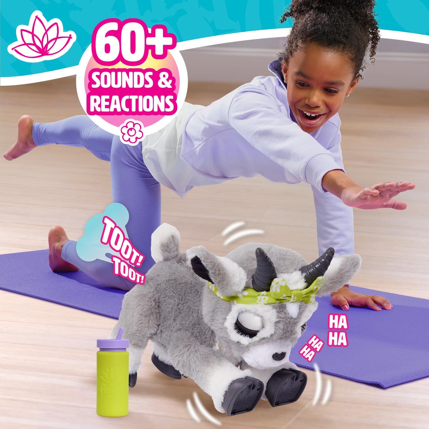 Just Play Furreal Daisy The Yoga Goat Interactive Toy, 11-Inch Realistic Plush, Kids Toys For Ages 4 Up