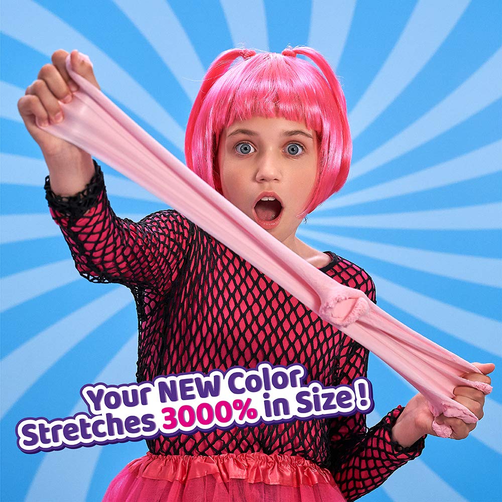 Oosh Slime Cotton Candy Color Mix Surprise By Zuru (Yellow Handle Blue Slime) Scented Fluffy, Soft And Stretchy Slime, Non-Stick Blue Lolipop And Yellow Handle