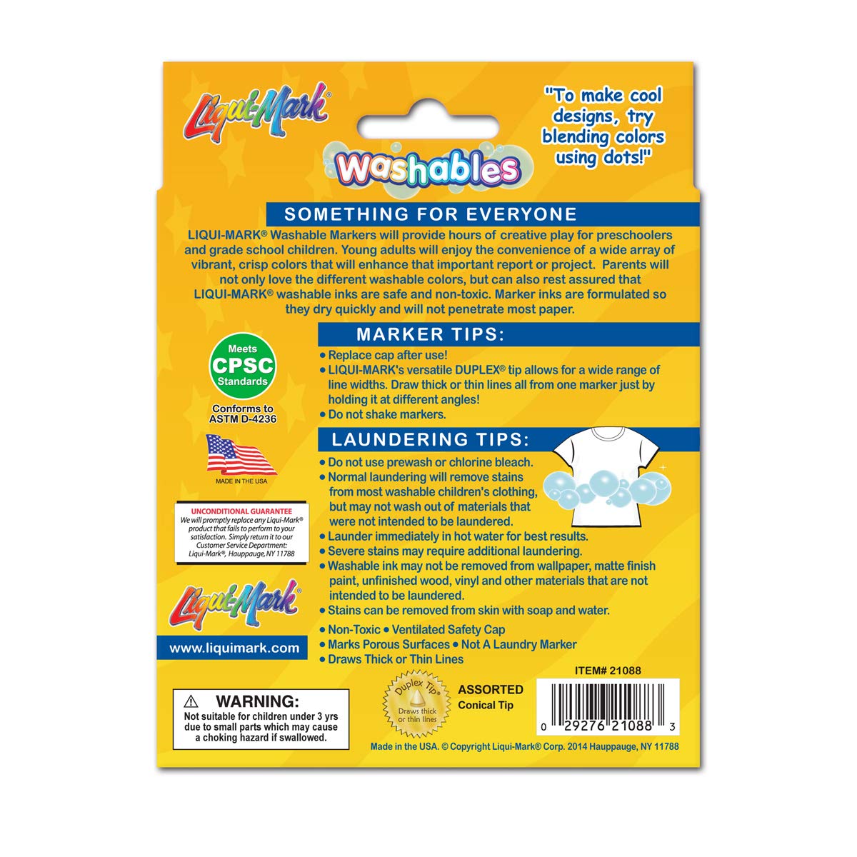 Liqui-Mark 8Pk Washable Markers