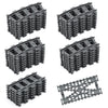 Etarnfly Classic City Train Tracks, 32Pcs Curved And 6Pcs Straight With 1 Integrated Split Train Tracks - Railroad Building Toy