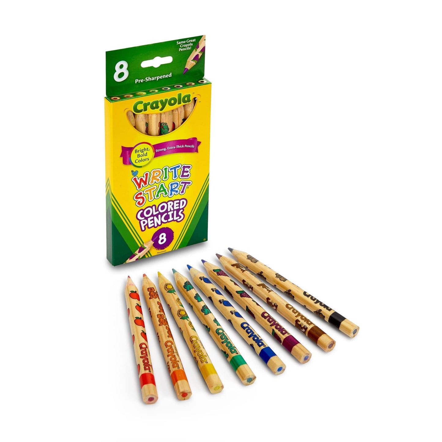 16 Pack CRAYOLA LLC FORMERLY BINNEY & SMITH CRAYOLA WRITE START 8 CT COLORED