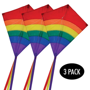 In The Breeze 3300-3 27' Diamond Kite, Rainbow Arch (3-Pack)
