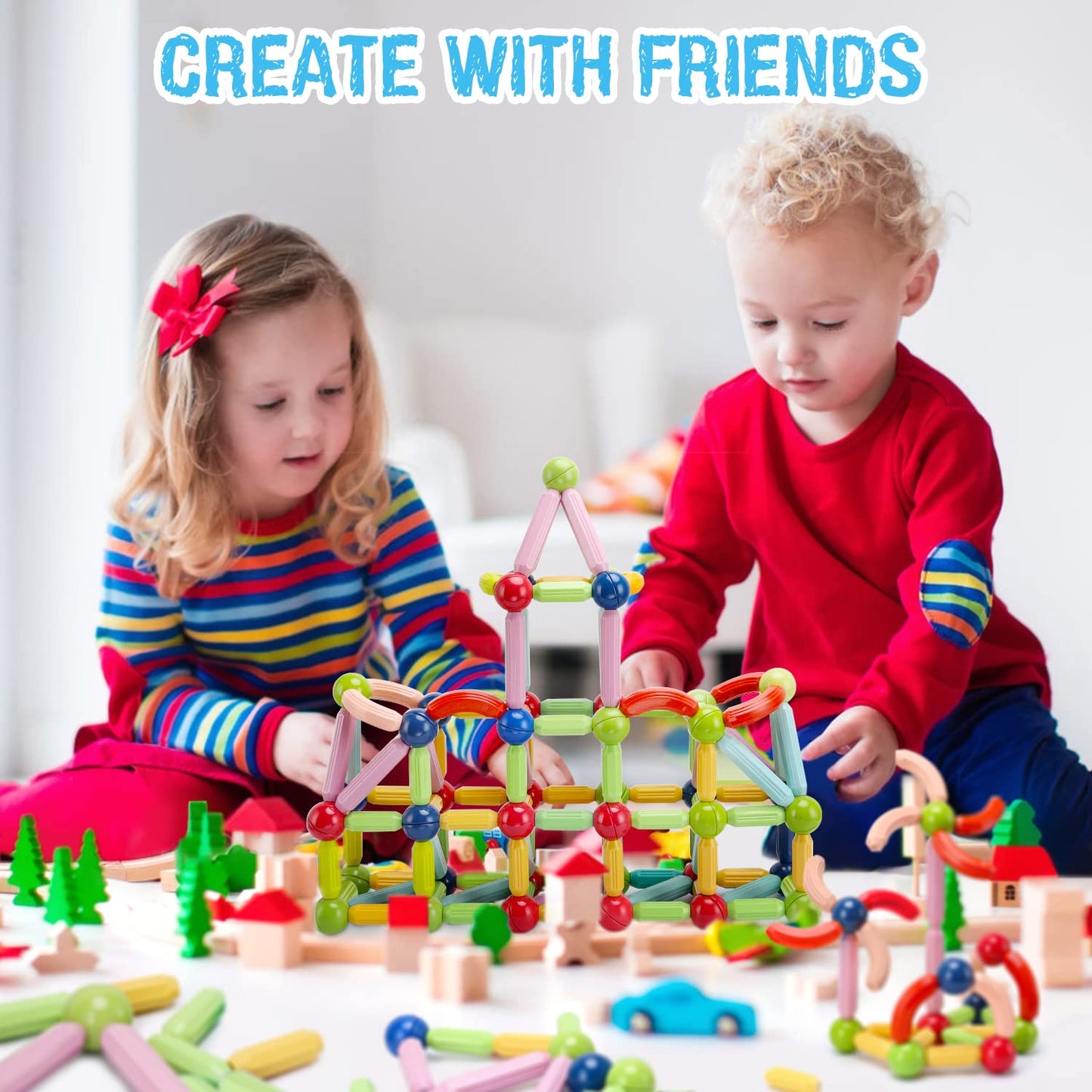 Geper Magnetic Building Blocks For Kids - Educational Toys For Toddlers And Preschoolers Ages 3 To 8 - Montessori Toys Gifts For