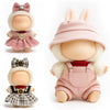 (3-Pack) 17cm Doll Clothes Set Black Plaid Outfit & Pink Plaid Dress Set with Bow Clip and Metallic Details Light Pink Fisherman Hat & Suspender Skirt for 17cm Doll Cute Clothing