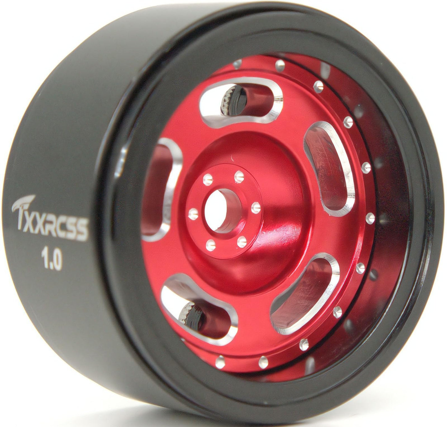 TxXrcss RC 1.0 Beadlock Wheels Offsets -2 Aluminum Rims for AX24 1/18 TRX4M All 1/24 Scale SCX24 Deadbolt RC Crawler Car Wheels