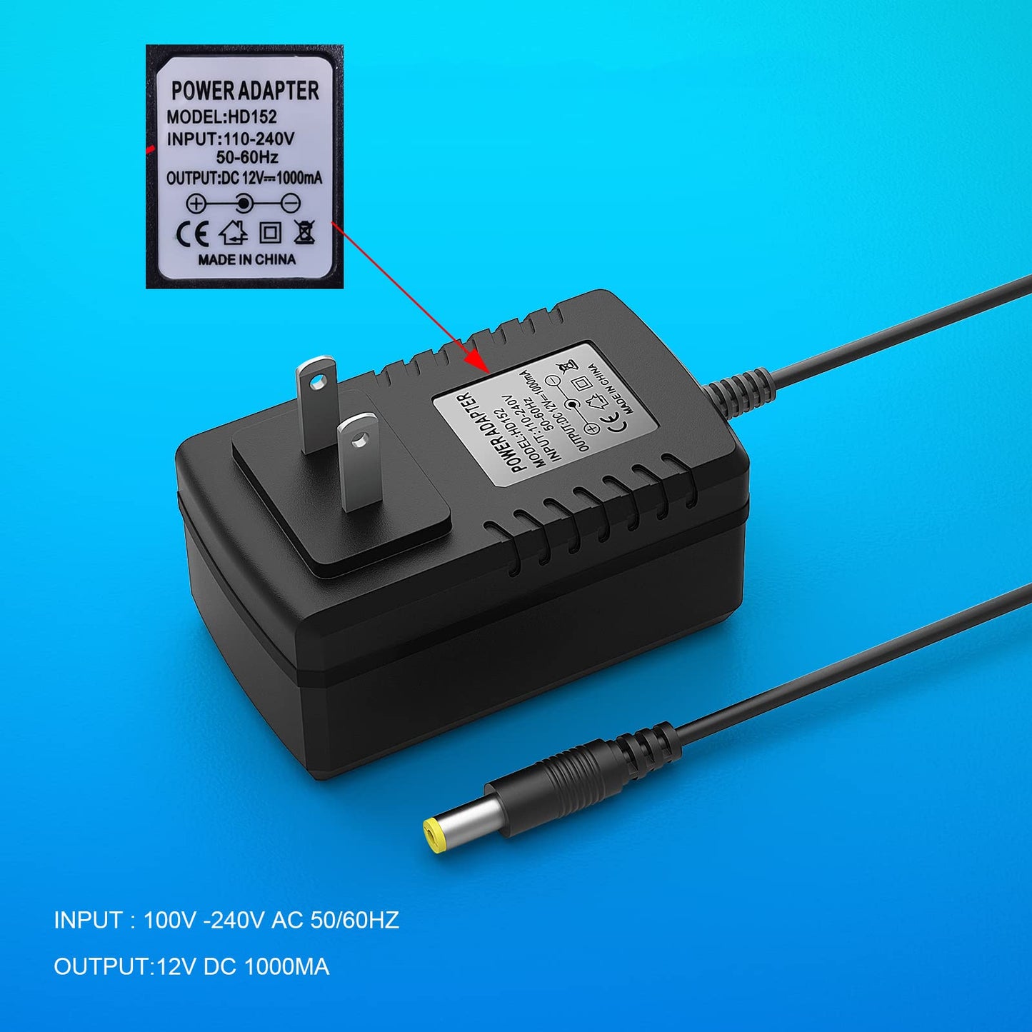 Venshun 12V Charger for Kids Ride-On Toys - Black, Large, Compatible with Best Choice Products, Kid Trax, Dynacraft, Jeep, Lamborghini